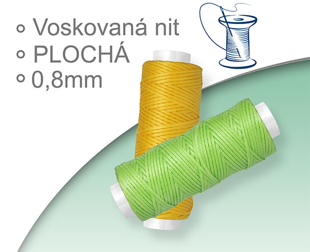 VOSKOVANÁ nit 0,8mm PLOCHÁ