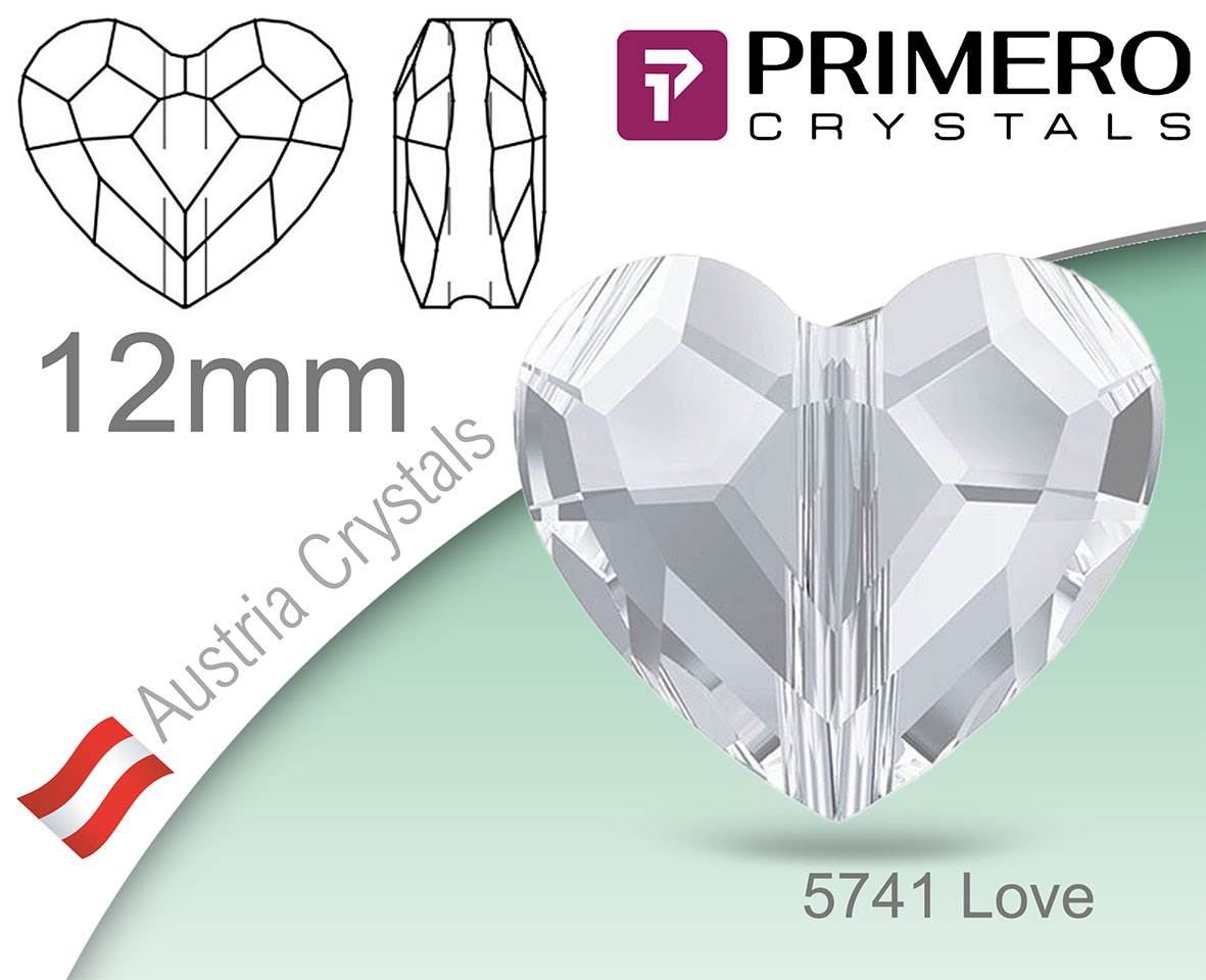 PRIMERO Crystals 5741 Love 12mm