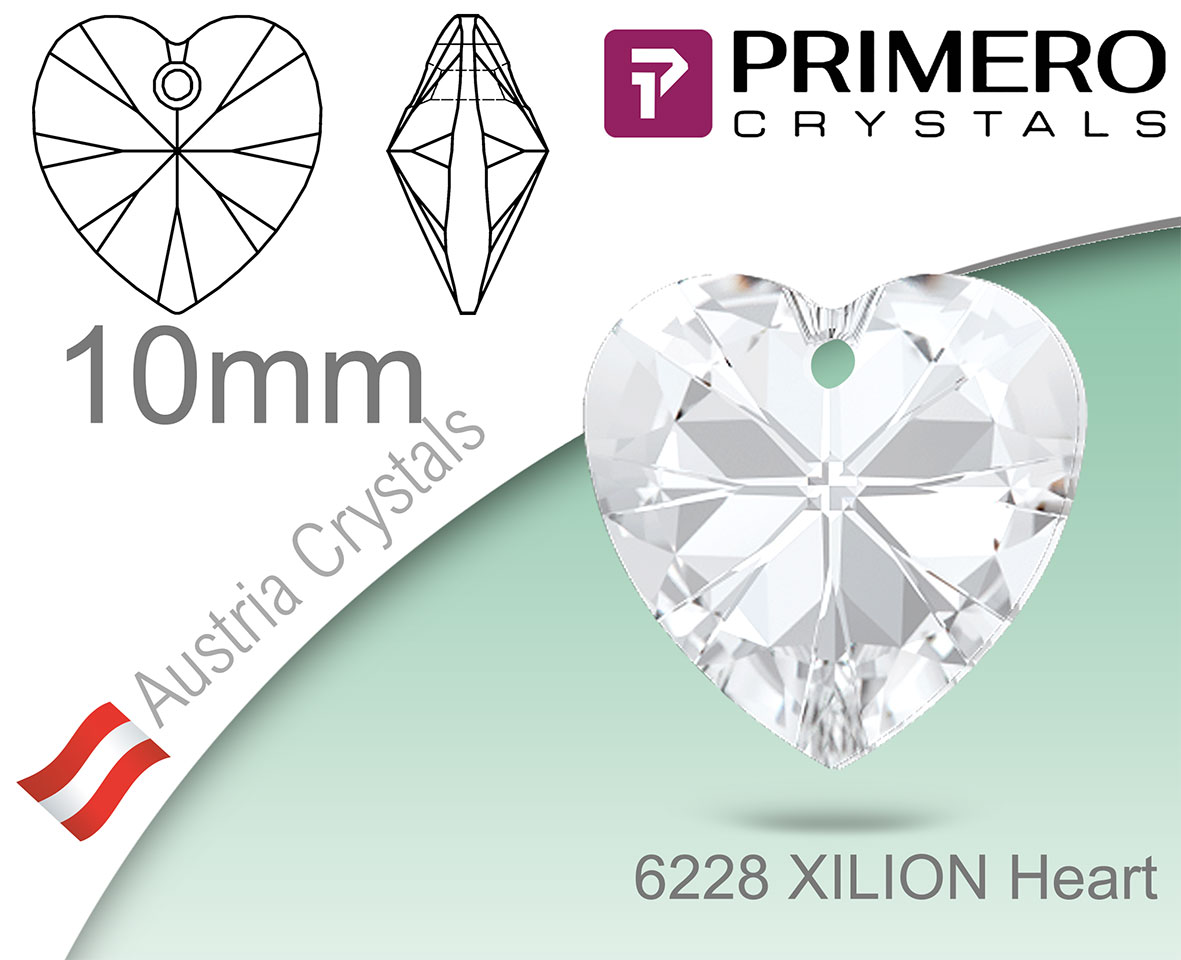 PRIMERO Crystals 6228 XILION Heart 10mm