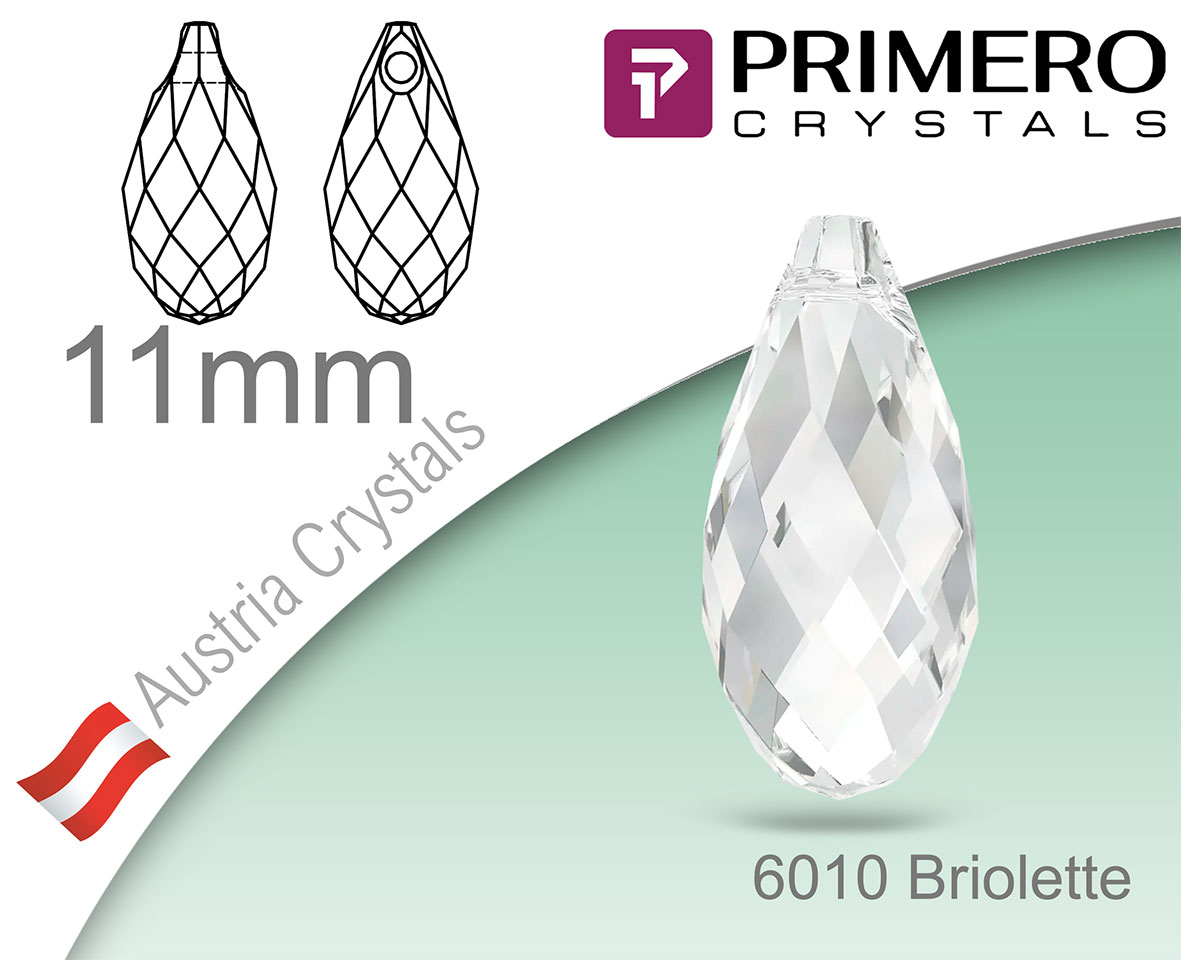 PRIMERO Crystals 6010 Briolette 11mm