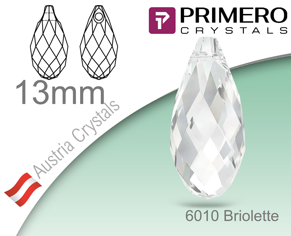 PRIMERO Crystals 6010 Briolette 13mm