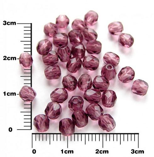 Broušené korálky fialové 2006 pr. 5 mm 80ks v sáčku.