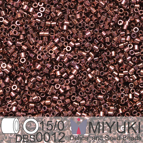 Korálky Miyuki Delica 15/0. Barva DBS 0012 Metallic Dark Raspberry. Balení 2g.