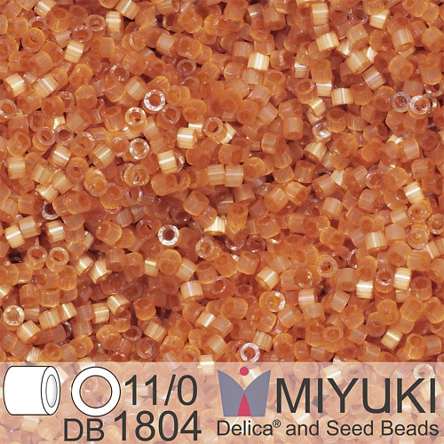 Korálky Miyuki Delica 11/0. Barva Dyed Topaz Silk Satin DB1804. Balení 5g.