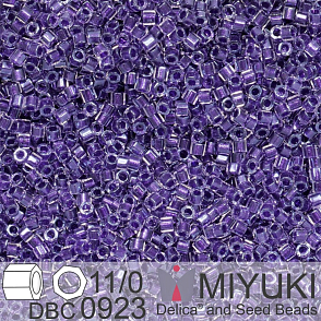 Korálky Miyuki Delica (fazetované) 11/0. Barva Sparkling Amethyst Lined Crystal Cut DBC0923. Balení 5g.
