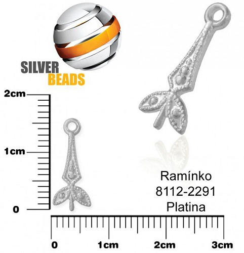 Ozdobné RAMÍNKO ozn.-8112-2291. Barva platina