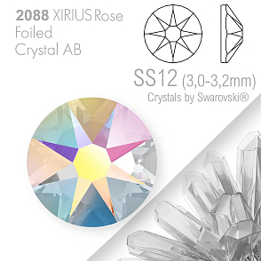 SWAROVSKI 2088 XIRIUS FOILED velikost SS12 barva Crystal  Aurore Boreale