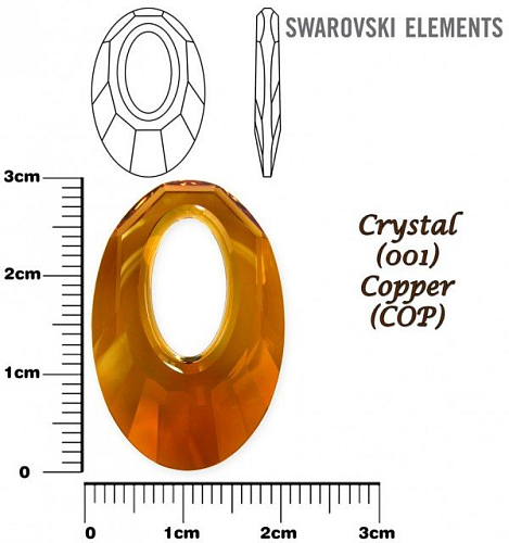 SWAROVSKI HELIOS Pendant barva CRYSTAL COPPER velikost 30mm.