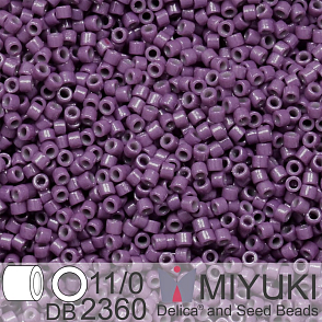 Korálky Miyuki Delica 11/0. Barva Duracoat Opaque Dyed Grape DB2360. Balení 5g.