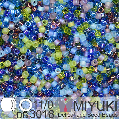 Korálky Miyuki Delica 11/0. Barva  Jeweltone Mix DB3018. Balení 5g