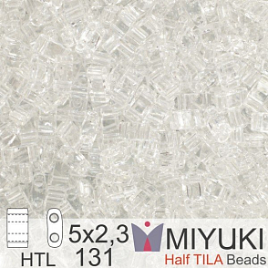 Korálky Miyuki Half Tila. Barva Crystal HTL 131 Balení 3g
