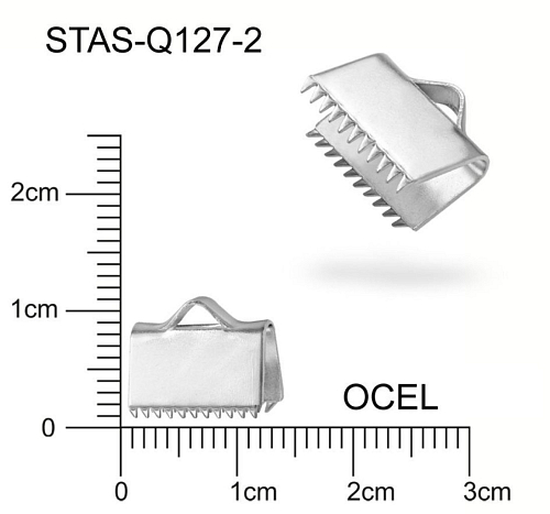 Koncovka zubatá CHIRURGICKÁ OCEL ozn.-STAS-Q127-2. velikost 11x9mm.