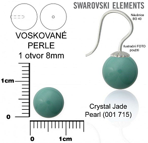 SWAROVSKI 5818 Voskované Perle 1otvor barva 715 CRYSTAL JADE PEARL velikost 8mm.