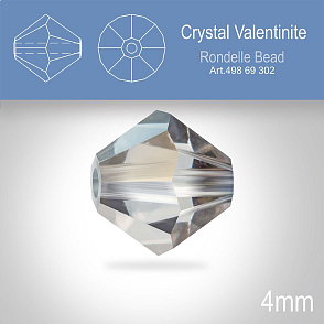 PRECIOSA Bicone MC BEAD (sluníčko) velikost 4mm. Barva CRYSTAL VALENTINITE. Balení 30ks .
