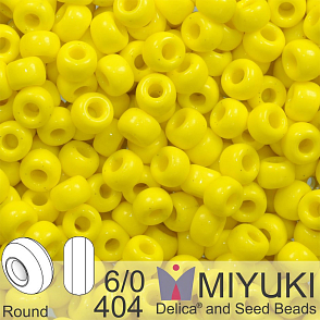 Korálky Miyuki Round 6/0. Barva 404 Op Yellow. Balení 5g
