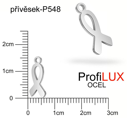 Přívěsek Chirurgická Ocel ozn-P548 STUHA povědomí  velikost 15x6mm tl.1.2mm. Řada přívěsků ProfiLUX