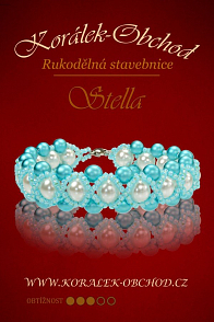 Rukodělná KORÁLKOVÁ STAVEBNICE náramek. Označení STELLA.