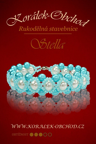 Rukodělná KORÁLKOVÁ STAVEBNICE náramek. Označení STELLA.