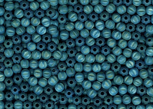 Korálky 1415 barva Modrá 678 velikost 6mm počet 30 kusů v sáčku
