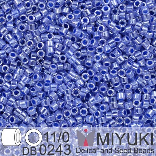 Korálky Miyuki Delica 11/0. Barva Blue Ceylon DB0243. Balení 5g