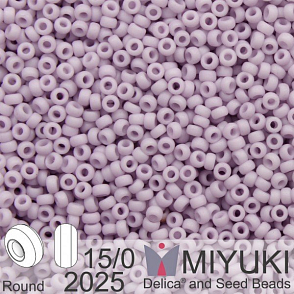 Korálky Miyuki Round 15/0. Barva 2025 Matte Op Lt Mauve. Balení 5g