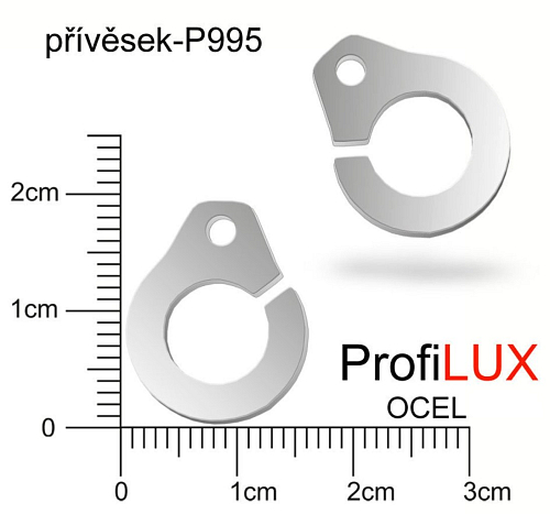 Přívěsek Chirurgická Ocel ozn-P995 POUTA velikost 19x15mm. Řada přívěsků ProfiLUX