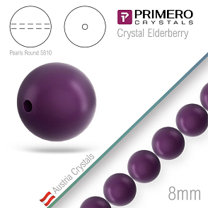 Korálky PRIMERO Crystals 5810. Barva Crystal Elderberry. Velikost 8mm