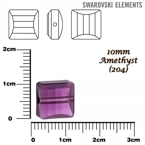 SWAROVSKI Stairway BEAD 5624 barva AMETHYST velikost 10mm.