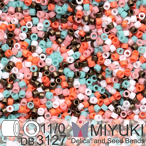 Korálky Miyuki Delica 11/0. Barva Summer Vibe Mix DB3127. Balení 5g