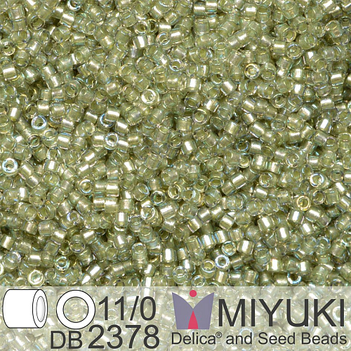 Korálky Miyuki Delica 11/0. Barva Inside Dyed Willow DB2378. Balení 5g.