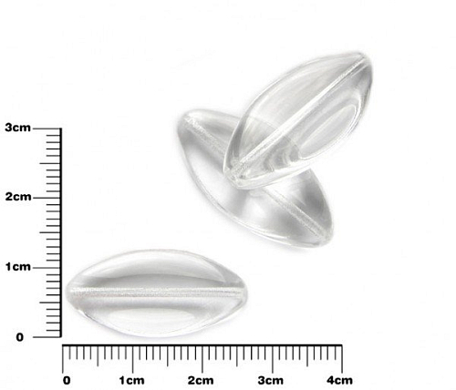 Korálky-MAXI šváb transparentní (průhledný). Velikost 26/13 tl.5mm. Balení 4ks v sáčku.