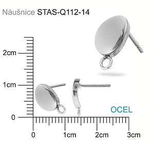 PUZETA s  prohnutým oválem a očkem CHIRURGICKÁ OCEL ozn.-STAS-Q112-14