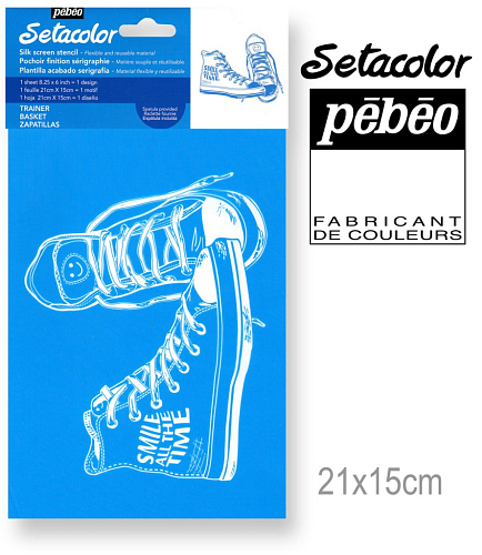 Šablona Pebeo pro použití s barvami Setacolor ozn. BOTY formát A5