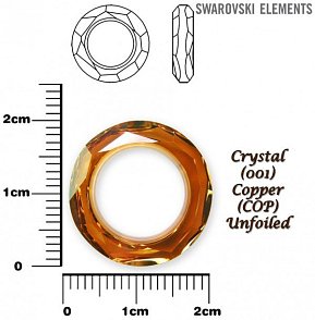 SWAROVSKI ELEMENTS Cosmic Ring barva CRYSTAL (001) COPPER (COP) velikost 20mm