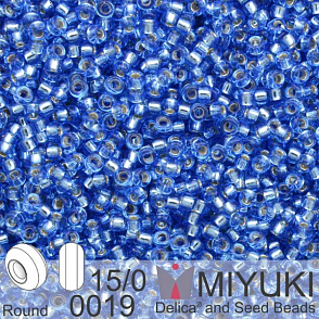 Korálky Miyuki Round 15/0. Barva 0019 S/L Sapphire. Balení 5g.