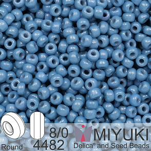 Korálky Miyuki Round 8/0. Barva 4482 Duracoat Dyed Opaque Bayberry. Balení 5g