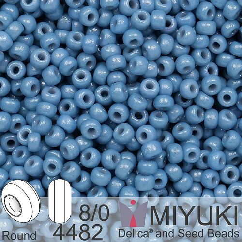Korálky Miyuki Round 8/0. Barva 4482 Duracoat Dyed Opaque Bayberry. Balení 5g