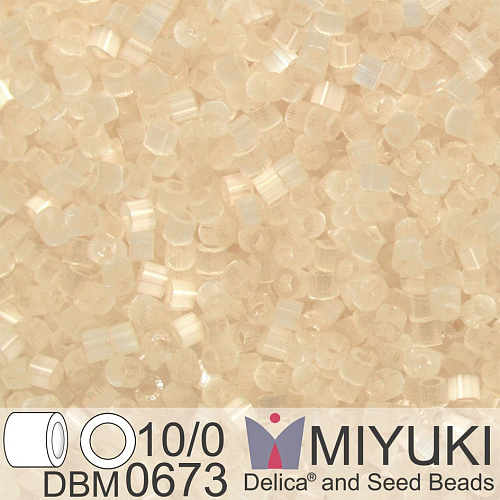 Korálky Miyuki Delica 10/0. Barva Antique Ivory Silk Satin DBM0673. Balení 5g.