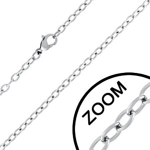 ZÁVĚS CHIRURGICKÁ OCEL CVM070 na přívěsky velikost očka tvar ovál 4,3x1,2mm délka 43cm - očkový řetízek