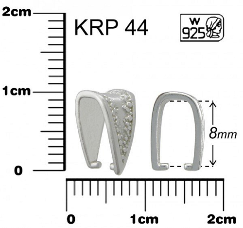 ŠLUPNA ozn.KRP 44. Materiál STŘÍBRO AG925.váha 0,68g.