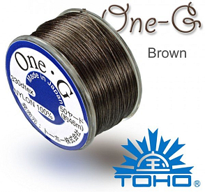 TOHO One-G nylonová nit. Barva Brown č.7. Balení 45m.