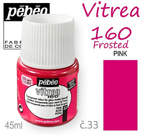 Barva na sklo VITREA 160- vypalovací č.33 PINK růžová objem 45ml.