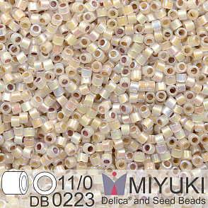 Korálky Miyuki Delica 11/0. Barva S/L Opal AB  DB0223. Balení 5g