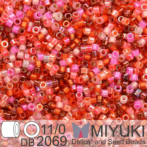 Korálky Miyuki Delica 11/0. Barva Love Potion Mix DB2069. Balení 5g
