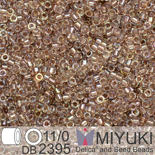 Korálky Miyuki Delica 11/0. Barva Inside Dyed Sand DB2395. Balení 5g.