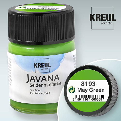Barva na hedvábí JAVANA výrobce KREUL č.8193 May Green