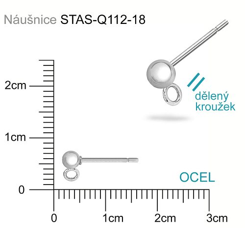 PUZETA s očkem mat.OCEL ozn.-STAS-Q112-18