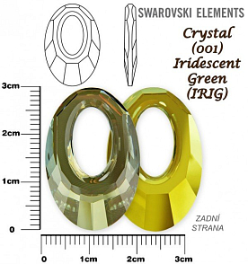 SWAROVSKI HELIOS Pendant barva CRYSTAL IRIDESCENT GREEN velikost 30mm.