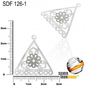 FILIGRÁN komponent na náušnice.Ozn. SDF 126-1. Mat. CHIRURGICKÁ OCEL.