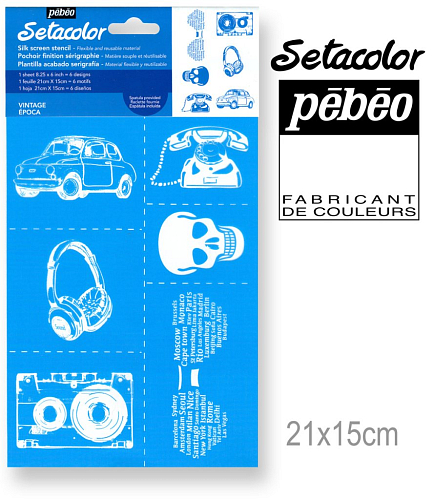 Šablona Pebeo pro použití s barvami Setacolor ozn. VINTAGE formát A5